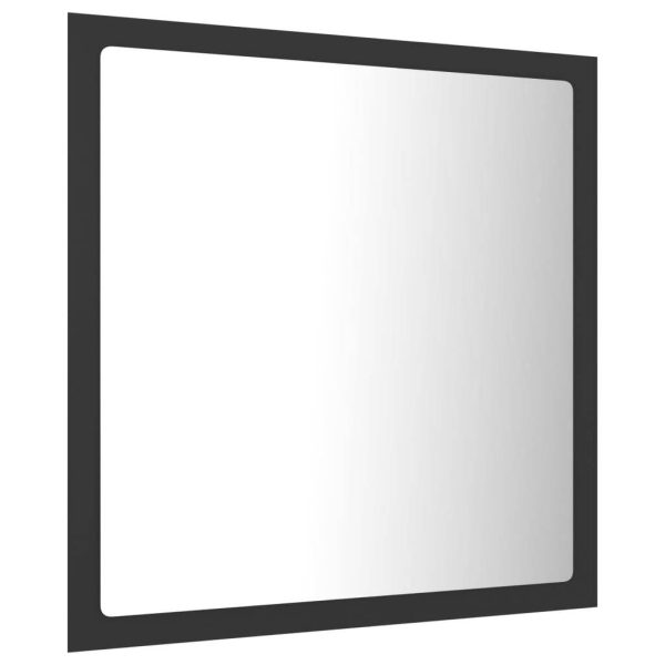 LED Bathroom Mirror 40×8.5×37 cm Acrylic – Grey
