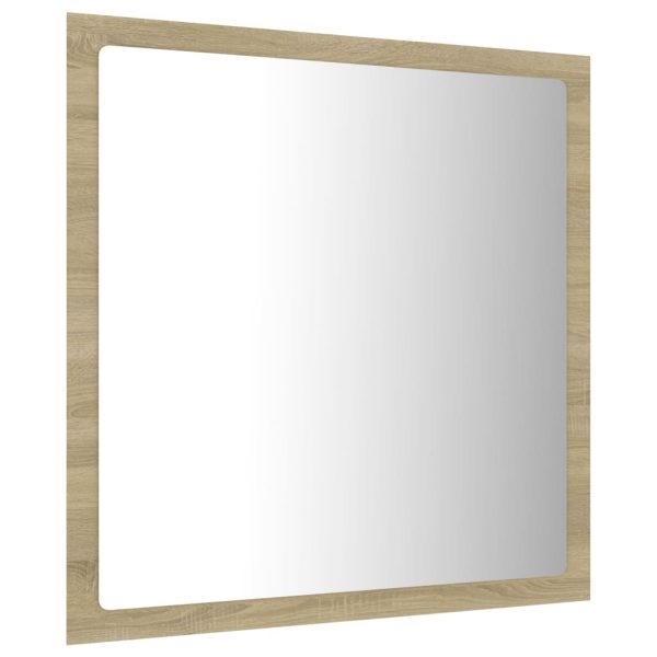 LED Bathroom Mirror 40×8.5×37 cm Acrylic – Sonoma oak