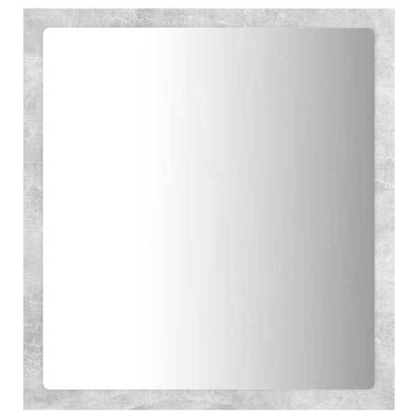 LED Bathroom Mirror 40×8.5×37 cm Acrylic – Concrete Grey