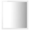LED Bathroom Mirror 40×8.5×37 cm Acrylic – High Gloss White