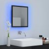 LED Bathroom Mirror 40×8.5×37 cm Acrylic – High Gloss Black