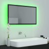 LED Bathroom Mirror 80×8.5×37 cm Acrylic – High Gloss Black
