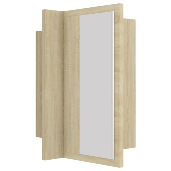 LED Bathroom Mirror Cabinet 40x12x45 cm – Sonoma oak