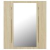 LED Bathroom Mirror Cabinet 40x12x45 cm – Sonoma oak