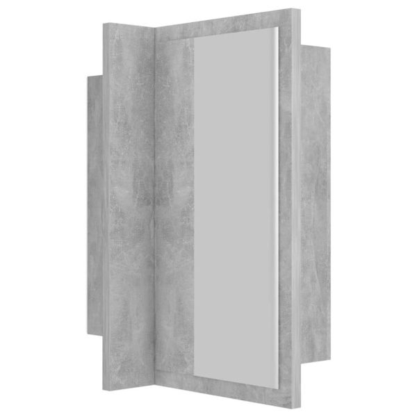 LED Bathroom Mirror Cabinet 40x12x45 cm – Concrete Grey