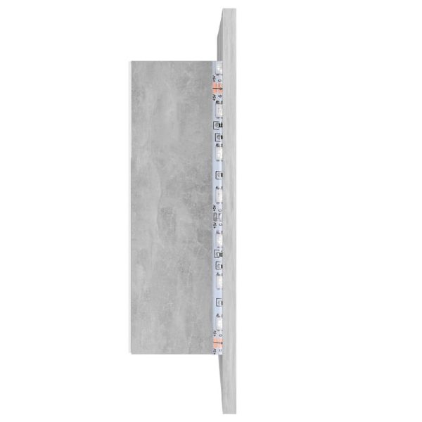 LED Bathroom Mirror Cabinet 40x12x45 cm – Concrete Grey