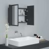 LED Bathroom Mirror Cabinet 60x12x45 cm – Grey