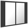 LED Bathroom Mirror Cabinet 60x12x45 cm – Grey