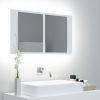 LED Bathroom Mirror Cabinet 80x12x45 cm – White