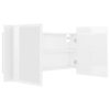 LED Bathroom Mirror Cabinet 90x12x45 cm – High Gloss White