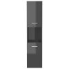 Bathroom Cabinet 30x30x130 cm Engineered Wood – High Gloss Grey