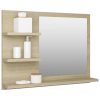 Bathroom Mirror 60×10.5×45 cm Engineered Wood – Sonoma oak