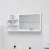 Bathroom Mirror 90×10.5×45 cm Engineered Wood – White