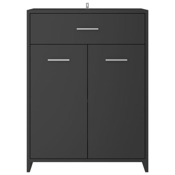 Bathroom Cabinet 60x33x80 cm Engineered Wood – Grey