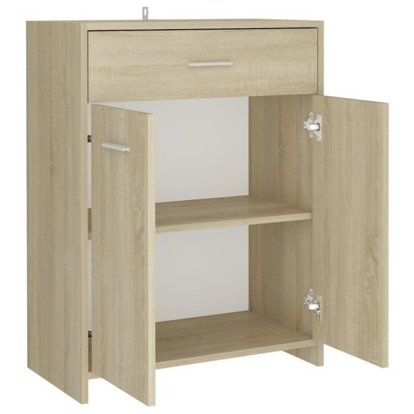 Bathroom Cabinet 60x33x80 cm Engineered Wood – Sonoma oak