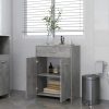 Bathroom Cabinet 60x33x80 cm Engineered Wood – Concrete Grey