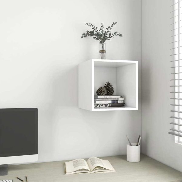 Wall Cabinet 37x37x37 cm Engineered Wood – White, 1