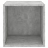 Wall Cabinet 37x37x37 cm Engineered Wood – Concrete Grey, 1