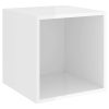 Wall Cabinet 37x37x37 cm Engineered Wood – High Gloss White, 1