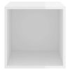 Wall Cabinet 37x37x37 cm Engineered Wood – High Gloss White, 1