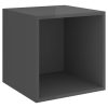 Wall Cabinet 37x37x37 cm Engineered Wood – High Gloss Grey, 1