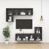 Burleson Wall-mounted TV Cabinet Engineered Wood – 37x37x72 cm, High Gloss Grey