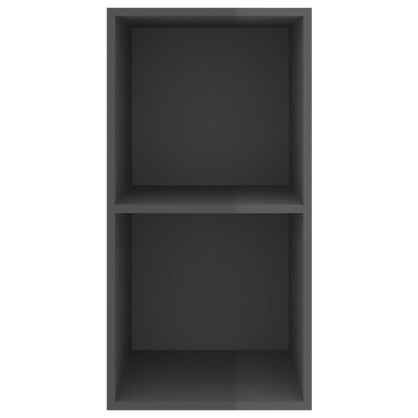 Burleson Wall-mounted TV Cabinet Engineered Wood – 37x37x72 cm, High Gloss Grey