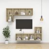 Burleson Wall-mounted TV Cabinet Engineered Wood – 37x37x107 cm, Sonoma oak