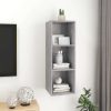 Burleson Wall-mounted TV Cabinet Engineered Wood – 37x37x107 cm, Concrete Grey