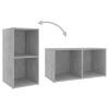 Broadstone TV Cabinet Engineered Wood – 72x35x36.5 cm, Concrete Grey