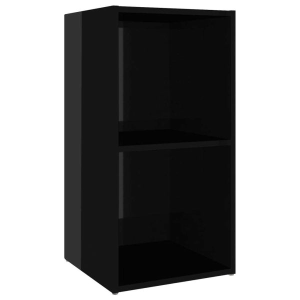 Broadstone TV Cabinet Engineered Wood – 72x35x36.5 cm, High Gloss Black