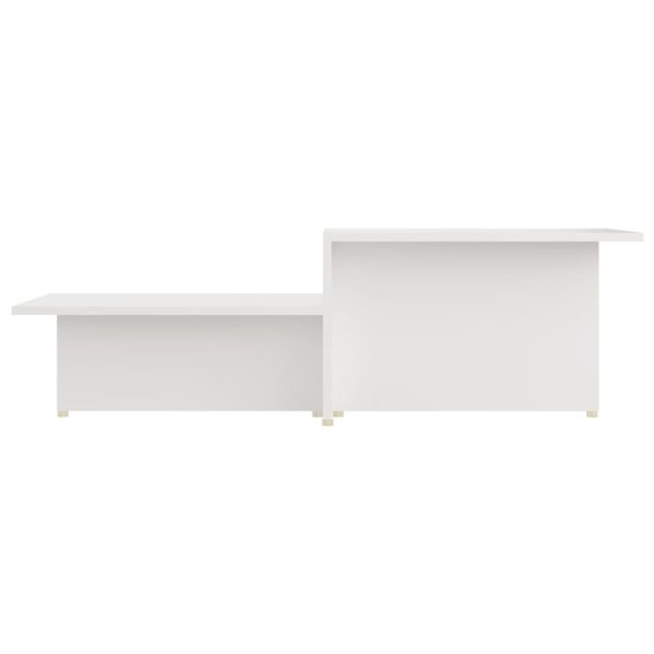 Coffee Table 111.5x50x33 cm Engineered Wood – White, 1