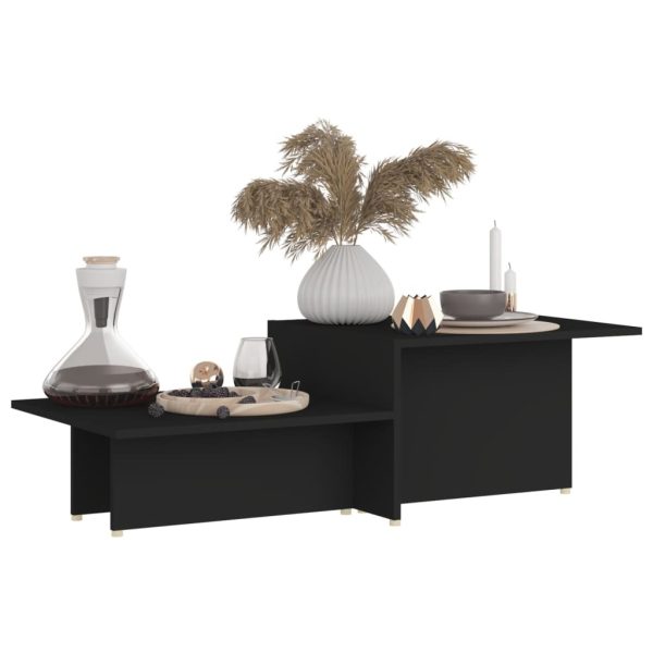 Coffee Table 111.5x50x33 cm Engineered Wood – Black, 1