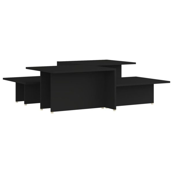 Coffee Table 111.5x50x33 cm Engineered Wood – Black, 2