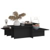 Coffee Table 111.5x50x33 cm Engineered Wood – Black, 2