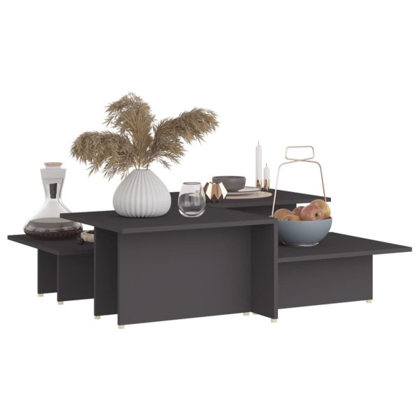 Coffee Table 111.5x50x33 cm Engineered Wood – Grey, 2