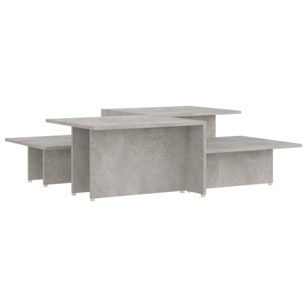 Coffee Table 111.5x50x33 cm Engineered Wood – Concrete Grey, 2