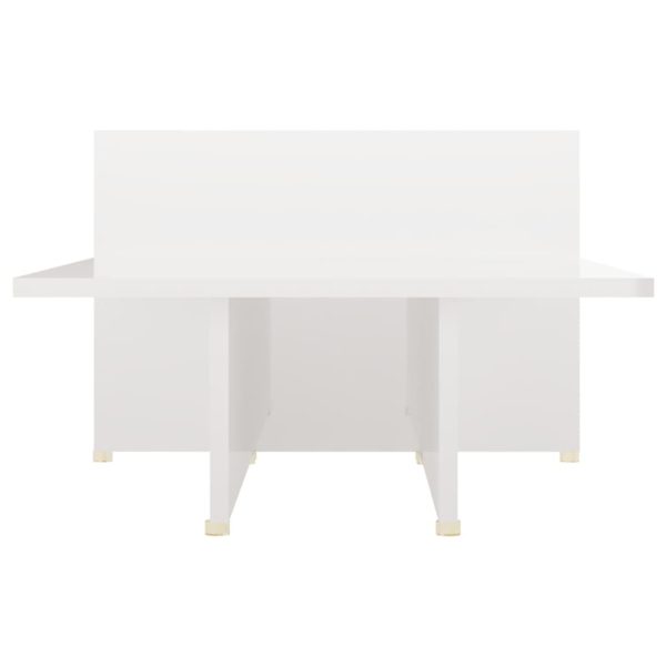 Coffee Table 111.5x50x33 cm Engineered Wood – High Gloss White, 1