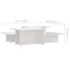 Coffee Table 111.5x50x33 cm Engineered Wood – High Gloss White, 2