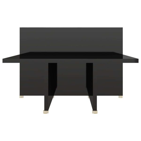 Coffee Table 111.5x50x33 cm Engineered Wood – High Gloss Black, 1