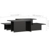 Coffee Table 111.5x50x33 cm Engineered Wood – High Gloss Black, 2