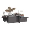 Coffee Table 111.5x50x33 cm Engineered Wood – High Gloss Grey, 2