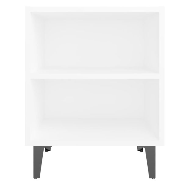 Cheshunt Bed Cabinet with Metal Legs 40x30x50 cm – White, 2
