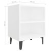 Cheshunt Bed Cabinet with Metal Legs 40x30x50 cm – White, 2