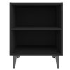Cheshunt Bed Cabinet with Metal Legs 40x30x50 cm – Black, 1