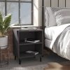 Cheshunt Bed Cabinet with Metal Legs 40x30x50 cm – Grey, 1