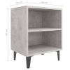 Cheshunt Bed Cabinet with Metal Legs 40x30x50 cm – Concrete Grey, 1