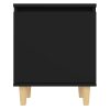 Hackensack Bed Cabinet with Solid Wood Legs 40x30x50 cm – Black, 2