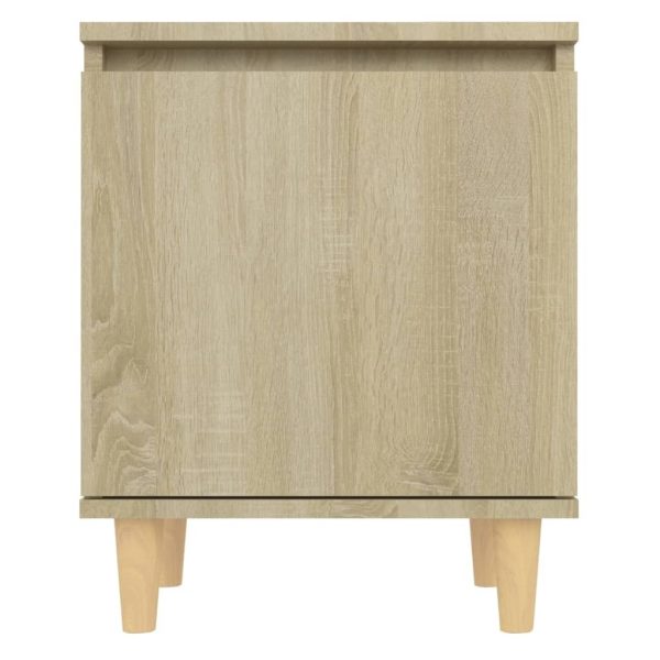 Hackensack Bed Cabinet with Solid Wood Legs 40x30x50 cm – Sonoma oak, 1