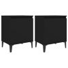 Secaucus Bed Cabinet with Metal Legs 40x30x50 cm – Black, 2